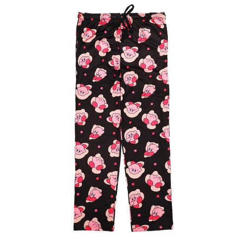 Kirby Character Print Men's Black Sleep Pajama Pants : Target