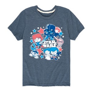 Boys' - Star Wars - Americana Stickers Short Sleeve Graphic T-Shirt - 1 of 4
