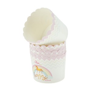 Unique Bargains Disposable Baking Cups Wood Pulp Paper PE Coating Blue Pink Purple 2.76"x2.17" 50 Pcs - 1 of 4
