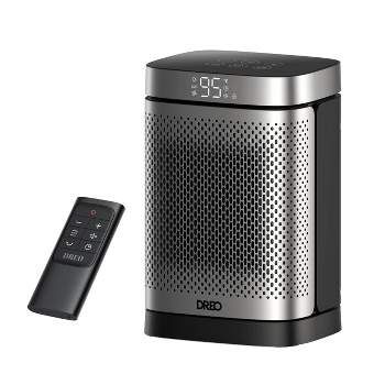 Dreo 1500W Atom Core PTC Heating Oscillating Tabletop Space Heater with Remote - Silver