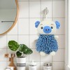 REGALWOVEN Bathroom Kitchen Cute Cartoon Piggy Chenille Soft Absorbent Hand Towel 2 Packs 7" x 11" - 2 of 4