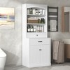 Bella Depot 78.7" Bathroom Storage Cabinet with Doors, Drawers, Adjustable Shelf & Open Shelves - 4 of 4