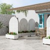 SpassWay 72"H Arch Metal Planter Box with Trellis Raised Garden Bed with Arbor Privacy Screen with Wheels - 3 of 4
