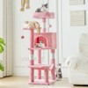 JIONJOY 44-Inch Cat Tower with Large Condo & Climbing Ladder, 3 Perches & 2 Condos - 2 of 4