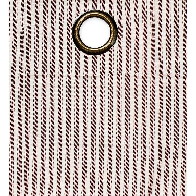 Thermalogic Insulated Ticking Stripe Grommet Top Curtain Pair, 54"L, 1 of 3