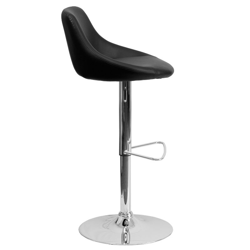 Flash Furniture Contemporary Vinyl Bucket Seat Adjustable Height Barstool with Chrome Base, 4 of 6