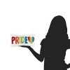 C&F Home 6" x 12" Pride Heart Rainbow Hooked Decorative Love is Love Throw Pillow - 4 of 4