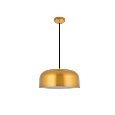 Etude Mid-Century Modern Satin Gold Aluminum Pendant Light