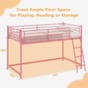 Karl Home Junior Metal Twin Loft Bed with Guard Rails and Stairs - 3 of 4