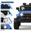 Jojoka 12V Ride on Truck Car for Kids, Battery Powered Electric Toys Vehicles with Remote Control, Spring Suspension, Lights, Bluetooth, 2 Speeds - 3 of 4