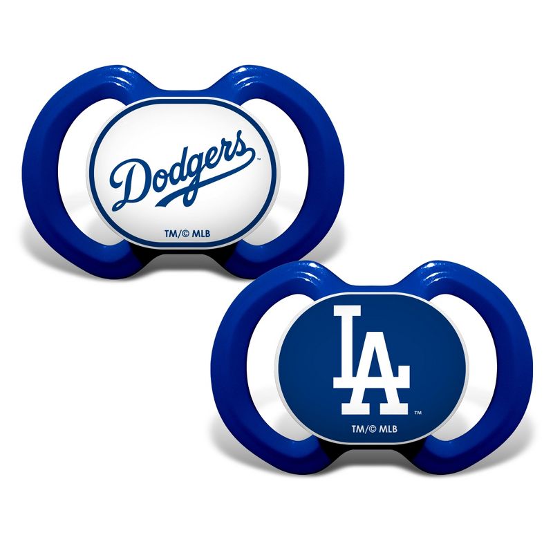 BabyFanatic Officially Licensed Unisex Pacifier 2-Pack - MLB Los Angeles Dodgers, 1 of 7