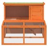 vidaXL Rabbit Hutch Brown 40.2"x35.4"x33.3" Solid Wood Pine - 3 of 4