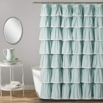 72"x72" Ruffle Shower Curtain - Lush Décor
