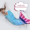 Catalonia Kids Flannel Blanket Mermaid Tail, Ultra Soft Plush Sleeping Bag Snuggle Blanket for Girl Toddlers, Cozy Gift - 2 of 4