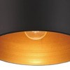 Possini Euro Design Modern Ceiling Light Semi Flush Mount Fixture 10" Wide Soft Gold Metal Black Drum Shade for Bedroom Kitchen - 3 of 4