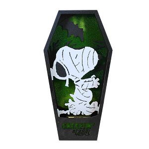 Roman 10.0 Inch Lighted Snoopy Mummy Creepy Green Light Eerie Figurines - 1 of 3