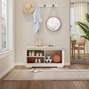 28.7" Shoe Storage Bench, Entryway Shoe Bench with Cushion & Adjustable Shelves, Shoe Rack for Hallway Mudroom-3irtyhousy - 2 of 4