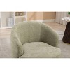 CENGHU Chenille Fabric Swivel Accent Chair, Barrel Chair With Black Powder Coating Metal Ring, for Living Room, Bedroom - 3 of 4