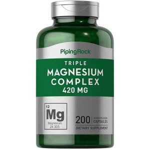 Piping Rock Triple Magnesium Complex 420mg | 200 Capsules - 1 of 1