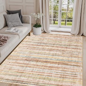 Large Rug for Living Room Modern Area Rug, Aesthetic Non-Slip Indoor Rug with Rubber Backing for Bedroom Dining Room Nursery Playroom Teen Dorm - 1 of 4