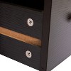 Infurnic Utility Storage Cabinets Modern Sturdy Wood Structure, Convenient for Living Room, Black, 11.81"*23.62"*24" - 4 of 4