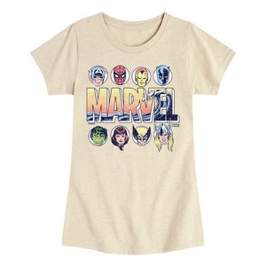 Girls' - Marvel - Summer Wave Fitted Short Sleeve Graphic T-Shirt - 1 of 4