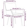 vidaXL Dining Chairs, 2 Pcs, Dark Gray Velvet - 3 of 4