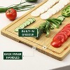 Set of 2 Extra Large Bamboo Wood Cutting Board 20 x 15 Inch, Kitchen Chopping Board with Juice Groove & Handle, Wood Charcuterie Board Serving Tray - 3 of 4
