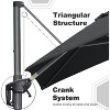 PURPLE LEAF 10' X 13' Patio Umbrella Outdoor Cantilever Rectangle Umbrella Aluminum Umbrella with 360-degree Rotation for Garden Pool Patio - 4 of 4