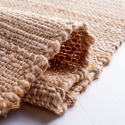 Natura Beige and Navy Handwoven Wool Area Rug