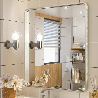 Keonjinn Framed Wall Mirror, Modern Rectangular Bathroom Vanity Mirror, Wall Mounted