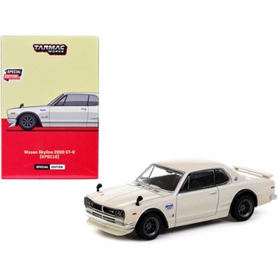 Nissan Skyline 2000GT-R (KPGC10) RHD Ivory White "Japan Special Ed" "Global64" Series 1/64 Diecast Model Car by Tarmac Works