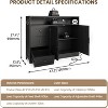 Sideboard Buffet Storage Cabinet, Farmhouse 47 inch Wood Coffee Bar Large Cupboard Pantry Cabinet with Drawers for Living Dining Room - 2 of 4