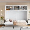 Streamdale Queen Size Murphy Bed Wall Bed with Top Cabinets,White - 3 of 4