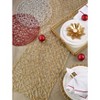 16"x72" Wire Nest Table Runner Gold - Saro Lifestyle: Modern Geometric Polyester, Non-Woven Fabric, Spot Clean - 3 of 3