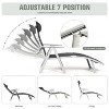 70'' Black Adjustable Outdoor Lightweight Folding Chaise Lounge Chair with Pillow - 2 of 4
