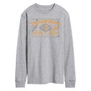 Men's - Yellowstone - Dutton Ranch Badge Long Sleeve Graphic T-Shirt - 1 of 4