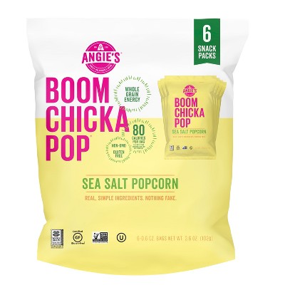 Angie's Boomchickapop Sea Salt Popcorn - 0.6oz 6ct