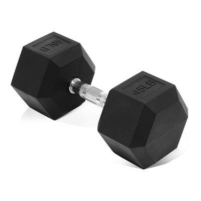 Sapphtopaz Rubber Coated Hex Dumbbell, Dumbbell Set with Non-Slip Grips for Exercise, Muscle Toning, Space-saving Home Gym Strength Training Dumbbells