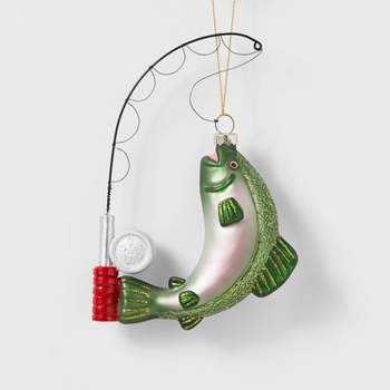 Glass Fishing Christmas Tree Ornament - Wondershop™