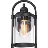 John Timberland Rustic Wall Light Sconces Set of 2 Black Metal Hardwired 10 1/4" Fixture Clear Glass for Bedroom Bathroom Vanity - 3 of 4