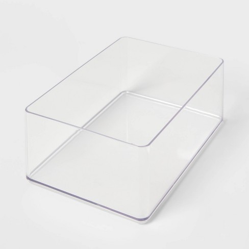 9"x6"x3.25" Large Plastic Bathroom Tray Clear - Brightroom™: Organizer ...