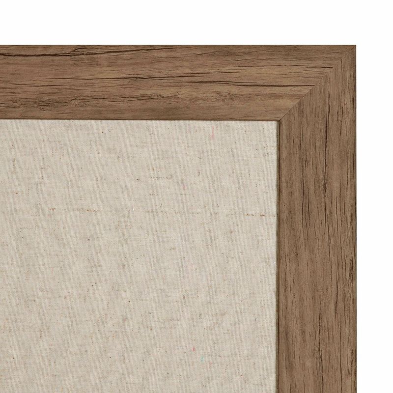 18&#34; x 27&#34; Beatrice Pinboard Rustic Brown - DesignOvation: Framed Linen Fabric Bulletin Board, Wall-Mounted Memo Organizer, 4 of 7