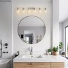 POWLIG 42.7" 6-Light Nickel Modern Dimmable Bathroom Vanity Light with Cylindrical Glass Shade - 3 of 4