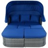 YOOCOZZ Modular Outdoor Wicker Rattan Sunbed & Daybed with Adjustable Canopy and Thick Cushions - 2 of 4