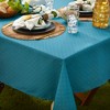 Design Imports  Storm Blue Tonal Lattice Print Outdoor Tablecloth 60X84 - 4 of 4