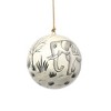 Slickblue Handcrafted Set of 2 Papier-Mâché Ornaments – Whimsical Bird & Animal Designs, 3" with Tassel Loops - 4 of 4