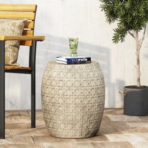 Sapphtopaz Outdoor End Table Modern Outdoor End Table Outdoor Side Table, Patio Table Small Table for Backyard, Balcony, Porch - 1 of 4