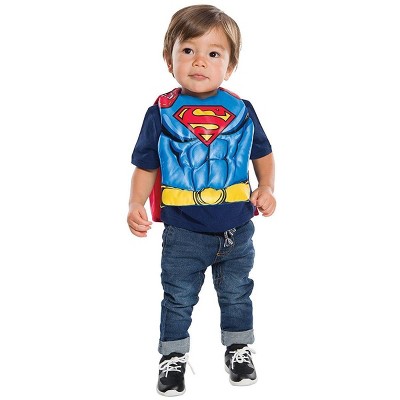 Rubie's DC Comics Superman Baby Costume Bib WIth Removable Cape