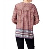 Women's Border Print Lace Top - KORI - 2 of 4